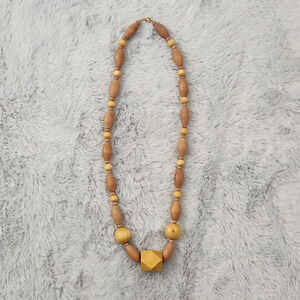 Vintage wooden bead necklace